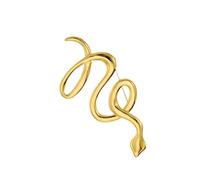 uikios Broche serpent dorée unique symbolisant la force et élégant accessoire tendance pour les fêtes ou les réunions d'affaires, 6.8*3.2cm, Acier titane