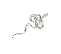 uikios Broche serpent dorée unique symbolisant la force et élégant accessoire tendance pour les fêtes ou les réunions d'affaires, 6.8*3.2cm, Acier titane