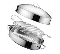 uikios Casserole vapeur en acier inoxydable avec couvercle pour poisson, légumes, œufs, multi-usages, double poignée, ustensiles de cuisine