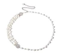 uikios Chaîne de taille magnifique pour fête/club pour banquet, bijoux fantaisie, ceinture de taille, 92cm, Alliage imitation perle
