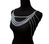 uikios Châle de mariée en strass avec franges en cristal - Accessoire élégant pour mariage et cérémonie