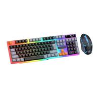uikios Clavier de jeu multimédia filaire USB rétroéclairé à LED - Grande taille - Clavier de bureau pour le travail