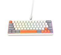 uikios Clavier mécanique rétroéclairé à DEL pour la maison, le bureau, les claviers de jeu filaires, 63 touches, clavier de bureau pour joueurs de PC de bureau