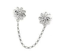 uikios Collier vintage pour pull châle avec chaîne, cardigan, fermoir à la mode, pour femme, pour les réunions d'affaires, les bijoux, 2.8*2.8cm, Alliage