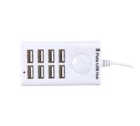 uikios Concentrateurs USB 2.0 multi-ports, répartiteur 8 emplacements avec câble de 100 cm, protections contre les surcharges pour bureau et divertissement