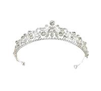 uikios Élégant diadème de mariage avec strass pour cérémonie de passage d'âge, bal de fin d'année, concours de beauté, événement royal, as pics show, Alliage
