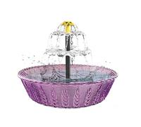 uikios Fontaine d'extérieur à énergie solaire avec affichage dynamique de l'eau créant des rideaux fascinants pour la relaxation du jardin, petite fontaine d'extérieur pour oiseaux