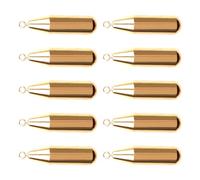 uikios Lot de 10 leurres hydrodynamiques en cuivre pour lancer de longue distance Accessoires de pêche Poids de pêche Bords arrondis Poids de pêche sûr