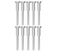 uikios Lot de 10 rails de câble invisibles en acier avec récepteurs et goujons de sertissage, convient pour poteaux en bois/métal