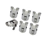 uikios Lot de 2/4/6/8 bouchons à vin avec clip en acier pour bouteille de champagnes, bière et vins mousseux