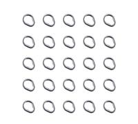 uikios Lot de 25 anneaux de pêche en forme de poire en acier inoxydable pour appâts de pêche