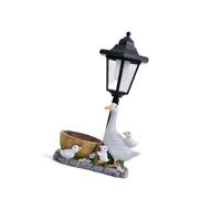 uikios Paire de statues d'oiseaux paisibles actionnées par le soleil émettent une lueur douce pour les amateurs de plein air