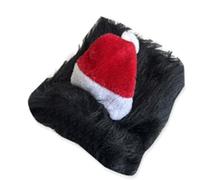uikios Perruque de lion pour chien avec chapeau de Noël et barbe Accessoire de Noël
