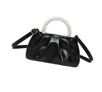 uikios Petit sac à bandoulière tendance avec poignée sur le dessus pour femme, Noir