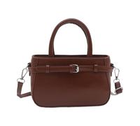 uikios Petit sac à bandoulière tendance en cuir PU souple avec sangle réglable, idéal pour femme, marron clair