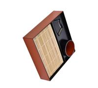 uikios Plateau de service carré de style japonais avec compartiment à sauce concave - Vaisselle robuste pour dîner de fête