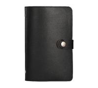 uikios Porte-monnaie en cuir synthétique de qualité supérieure avec capacité de 100 billets et pages de comptabilité intégrées pour une gestion facile de l'argent, Noir