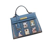 uikios Sac à bandoulière élégant motif lièvre avec compartiments spacieux, sangle réglable, sac à main pour femme, sac à main élégant conies broderie sac, bleu