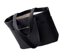 uikios Sac à bandoulière flexible en toile immunitaire avec plusieurs ouvertures intérieures, plan immédiat, sac à dos décontracté pour université, Noir