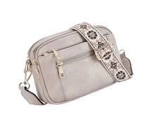 uikios Sac à bandoulière pour femme, sac à main à large sangle pour téléphone, sac à main, portefeuille, petit sac à main pour femme, gris