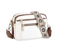 uikios Sac à bandoulière pour femme, sac à main à large sangle pour téléphone, sac à main, portefeuille, petit sac à main pour femme, blanc