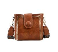 uikios Sac à bandoulière pour femme, sac à main à large sangle pour téléphone, sac à main, sac à bandoulière pour femme, marron