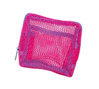 uikios Sac de rangement multifonction en maille carrée pour articles divers, sacs de rangement, organiseurs cosmétiques, pochettes de voyage durables, rose rouge, 12x5x12cm
