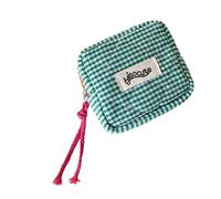 uikios Trousse de maquillage pour sac à main, pochettes cosmétiques Preppy, pochettes de voyage, serviettes hygiéniques, organiseurs de maquillage, Vert, as pics show