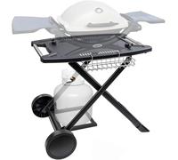 UikJOY Chariot de barbecue portable pour barbecue à gaz Weber Q, chariot de barbecue à gaz pour Ninja Woodfire Grill Série OG700, support pliable pour Weber Q1000, Q1200, Q2000