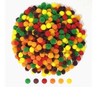 UILYNIU 1000 Pièces Multicolores Craft Petit Pompons Pompons Artisanale Moelleux pour Bricolage Fournitures Décorations Couture Guirlandes Franges Projets et Artisanat