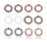 UILYNIU 12 Pièces Full Circle Peigne, Extensible Cheveux Peigne, Bandeau Peigne Élastique, Plastique Souple Peigne Circulaire, Plein Circulaire Stretch Peigne pour Femmes Filles (Multicolore)