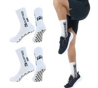 UILYNIU 2 Paires Chaussette Homme Sport Résistantes, Chaussettes Hautes Homme, Chaussettes de Sport, AntidéRapante Respirant RandonnéE Chaussette pour Running, Travail, Randonnées (Blanc)