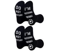 UILYNIU 2 Paires Chaussettes Humour Homme, Chaussettes Fantaisie Drôle Chaussettes Noël, Humour Coton Chaussette, Chaussettes de Supporter de Football, pour les amateurs de foot