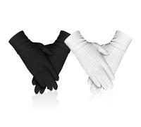 UILYNIU 2 Paires Gant Cérémonie Gants de Smoking pour Hommes, Gant de Parade Gants Uniformes Gants de Police, Accessoires de Vêtements pour Cosplay Formel Smoking Inspection de Bijoux