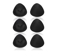 UILYNIU 3 Paires de Coussinets pour Soutien-Gorge Coussinets de Soutien-Gorge Amovibles, Coussinets de Triangulaires, Push Up Coussinets en Mousse pour Maillots Soutien-Gorge Bikini (Noir)