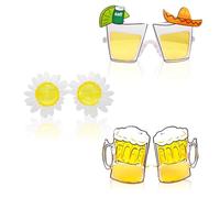 UILYNIU 3 Pièces Lunette Drole, Lunettes de Fête Amusantes, Funny Party Glasses, Accessoires de Photomaton, Lunettes Amusantes, Décorations de Fête, Lunette Rigolote for Kids and Adults (Multicolore)