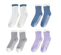 UILYNIU 4 Paires Chaussette Chaude pour Femme, Chaussettes Femme Chaussettes Hiver Chaud pour Hiver, Doux Thermiques Chaussette, EU 35-42