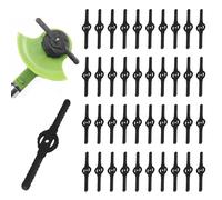 UILYNIU 40 Pièces Lame Coupe Bordure Tondeuse à Gazon Noir pour Jardin et Pelouse Coupe Bordures Grass Trimmer Accessoires de Coupe-Bordure Lames de Tondeuses Lame Plastique Coupe Bordure (40 pcs)