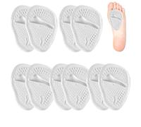 UILYNIU 5 Paires Demi Semelles Coussinet, Coussinet Plantaire, Coussinets pour Talons Hauts Rembourrage pour Chaussures, Coussinet Avant-pied pour Talons Hauts (Transparent, Taille unique)