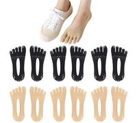 UILYNIU 6 Paires Chaussettes à Doigts Femme Chaussettes avec Orteils, Invisibles Chaussettes à Cinq Doigts, Socquettes Orteils Antidérapantes Chaussettes Orteils, Respirantes Chaussettes