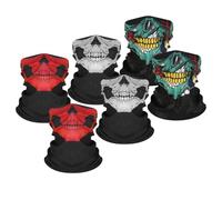 UILYNIU 6 Pièces Cache Cou Elastique pour Homme et Femme, Cou Thermique, Bandana Multifonctions, Anti-Solaire Masque, Snood à Séchage Rapide, Facekini pour Sport Cyclisme Ski Randonnée (Multicolore)