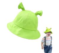UILYNIU Bobs Seau Chapeau Chapeau de Soleil en Coton Chapeau de pêcheur pour Femmes et Hommes Chapeau de Seau en Coton Imprimé Anti-UV Protection Été Chapeau Pêche Chapeau De Soleil (Vert)