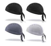 UILYNIU Lot de 4 Bandanas Capuches de Sport en Plein air à séchage Rapide,Bandana de Cyclisme Sport Fonctionnel Foulard Couvre Bonnet de Vélo Sports,été Léger (FR/ES, Alpha/lettres, M, L, 4 pièces)