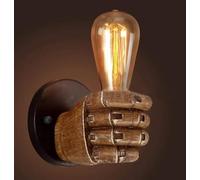 UIMIMIU Retro Creative Mur Light Industrial Wind Fist Mur Mur Shade Hand Tenant l'ampoule Murbe Applexion Lumière pour Le Garage d'allée de Porte de Patio de Balcon du Balcon (Main Gauche)