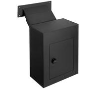 VEVOR Boîte aux Lettres Encastrable Murale, 330x178x430 mm, Boîte de Dépôt Courrier Travers Mur, 70 à 200 mm, en Acier Robuste, Verrou à Code Combinaison pour Lettres Chèques Clés Maison Bureau, Noir