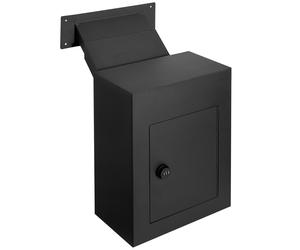 Uimoso Boîte aux lettres encastrable mur 330x178x430 mm avec serrure à code noir