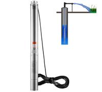 Uimoso Pompe immergée puits profond, Acier Inox 1100W, Débit 7,1m³/h, Hauteur 105m, 230V IP68