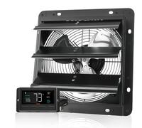 VEVOR Ventilateur d'extraction à volets, 25,4 cm avec contrôleur de température et d'humidité, extracteur d'air de grenier mural réglable à vitesse variable, 1400 m³/h, moteur EC, pour serre, garage