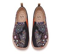 UIN Chaussures Femme Toile, Chaussures de Voyage Espadrilles Confort Marche Plate Originales Mocassins & Loafers Imprimées Peint Baskets Chaussure Bateau Femme,Prier,38.5 EU