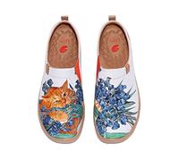 UIN FatCatArt Collaboration Chaussures de randonnée décontractées pour femme Chaussures de randonnée Mocassins légers et confortables Chaussures de voyage peintes artistiques, 38 EU-5